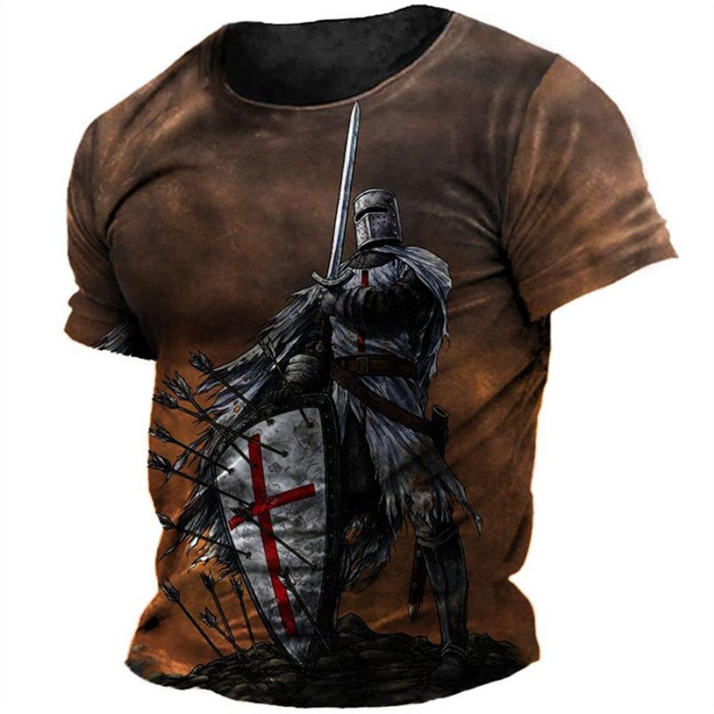 Retro Ritter Templer Druck männer T-shirts Sommer Lose Polyester Kurzarm Männlich Tops Crusader Soldat Kleidung Bekleidung L Retro Ritter Templer Druck männer T-shirts Sommer Lose Polyester Kurzarm Männlich Tops Crusader Soldat Kleidung Bekleidung L von Joom DACH