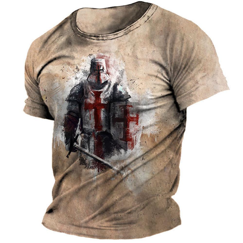 Retro Ritter Templer Druck männer T-shirts Sommer Lose Polyester Kurzarm Männlich Tops Crusader Soldat Kleidung Bekleidung L Retro Ritter Templer Druck männer T-shirts Sommer Lose Polyester Kurzarm Männlich Tops Crusader Soldat Kleidung Bekleidung L von Joom DACH