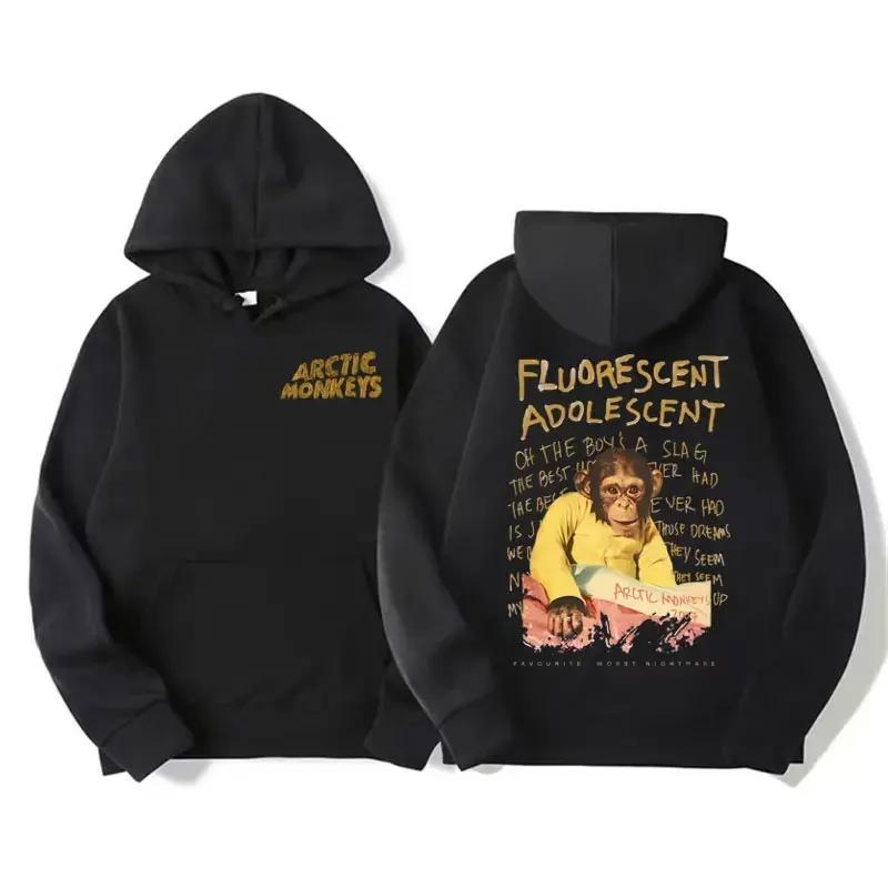 Retro Rock Arctic Monkeys Musikalbum Grafik Hoodies Männer Vintage Übergroße Hip Hop Hoodie Punk Sweatshirt Tour Doppelseitig L von Joom DACH