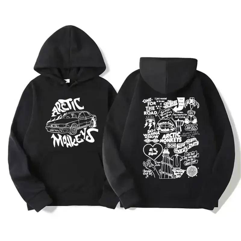 Retro Rock Arctic Monkeys Musikalbum Grafik Hoodies Männer Vintage Übergroße Hip Hop Hoodie Punk Sweatshirt Tour Doppelseitig L von Joom DACH