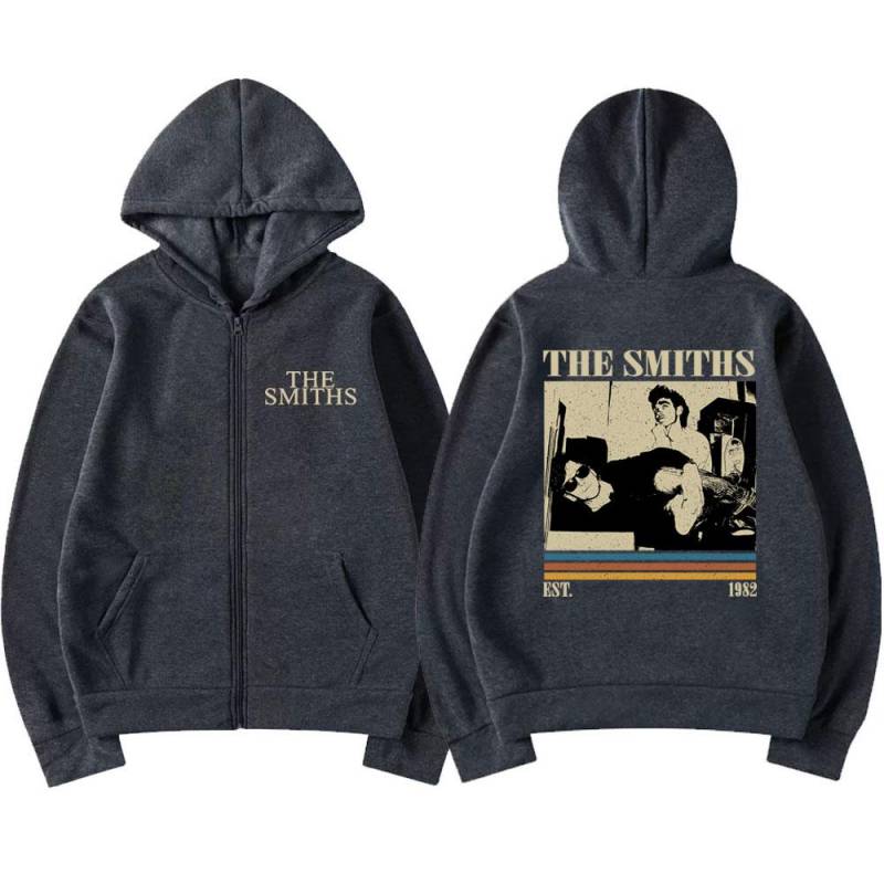 Retro-Rockband The Smiths Zip-Up-Hoodie „Meat Is Murder“ Punk-Mode Hip Hop Strickjacke Sweatshirt Männer Frauen Übergroße Streetwear S von Joom DACH