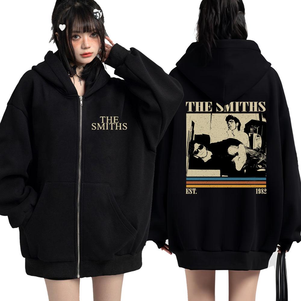 Retro-Rockband The Smiths Zip-Up-Hoodie „Meat Is Murder“ Punk-Mode Hip Hop Strickjacke Sweatshirt Männer Frauen Übergroße Streetwear S von Joom DACH