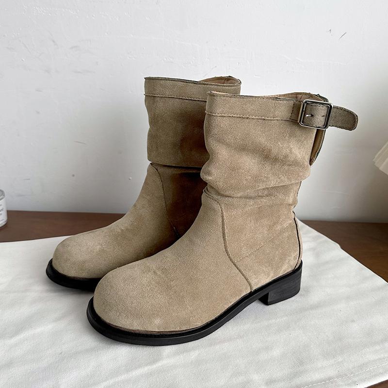 Retro-Stil Niedriger Absatz Damen Stiefeletten Frühling Herbst Damen Prägnante Slip-On Kurze Stiefeletten 40 apricot Retro-Stil Niedriger Absatz Damen Stiefeletten Frühling Herbst Damen Prägnante Slip-On Kurze Stiefeletten 40 apricot von Joom DACH