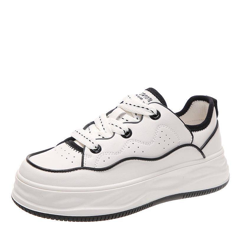 Retro Weißschuhe mit dicker Sohle Damen Frühling Neue Farbabstimmung Lässige Studenten Koreanische Version Allround-Sportschuhe 40 von Joom DACH
