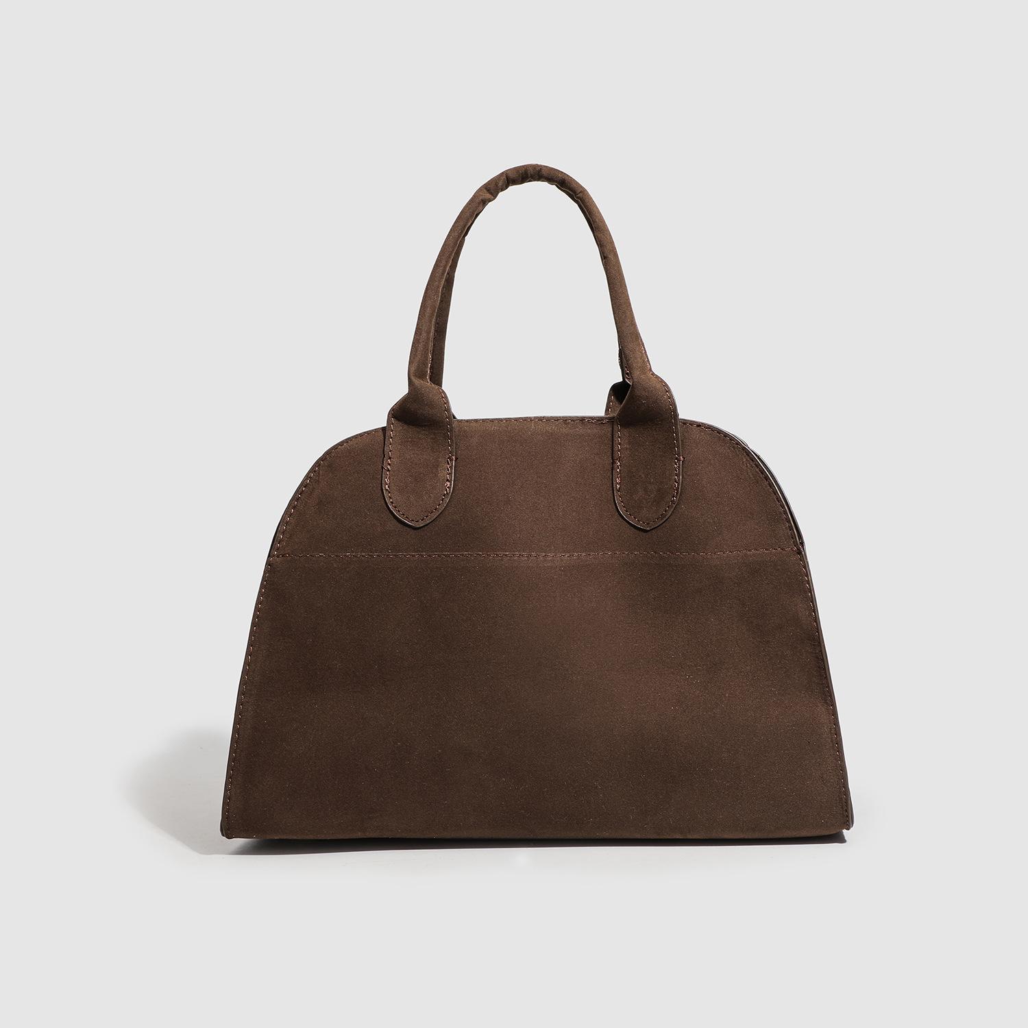 Retro Wildleder Aktentasche für Damen Herbst und Winter Strukturierte Handtasche Schultertasche Modische Pendler-Tragetasche für Damen von Joom DACH