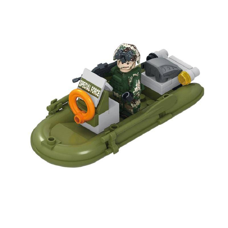 Rettungsschlauchboot-Soldat MOC City SWAT Militär Nicht im Lieferumfang enthalten Minifigur Block Ziegel Modellbausätze Kinder Lernspielzeug von Joom DACH