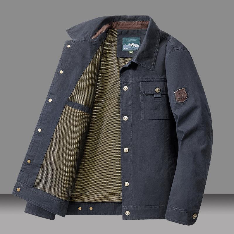 Revers Einfarbige Freizeitjacke Herrenmantel Warme Herbst- und Winterjacke für Herren 3XL von Joom DACH