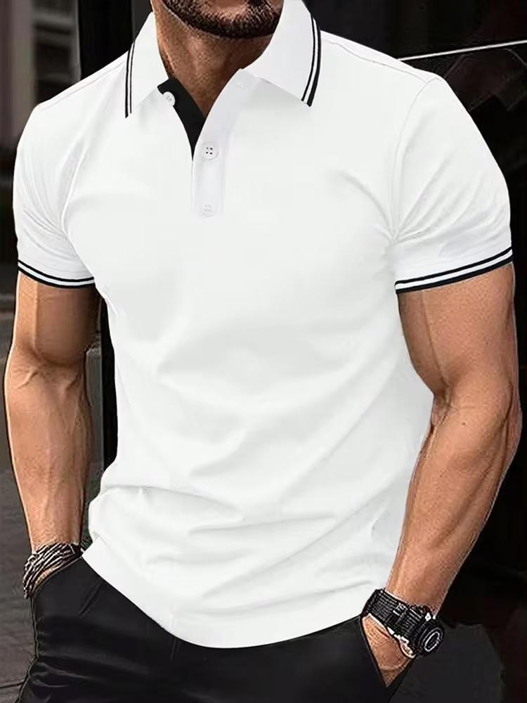 Revers POLO Shirt Sommer Männer und Frauen Kurzarm T-shirt L weiß von Joom DACH