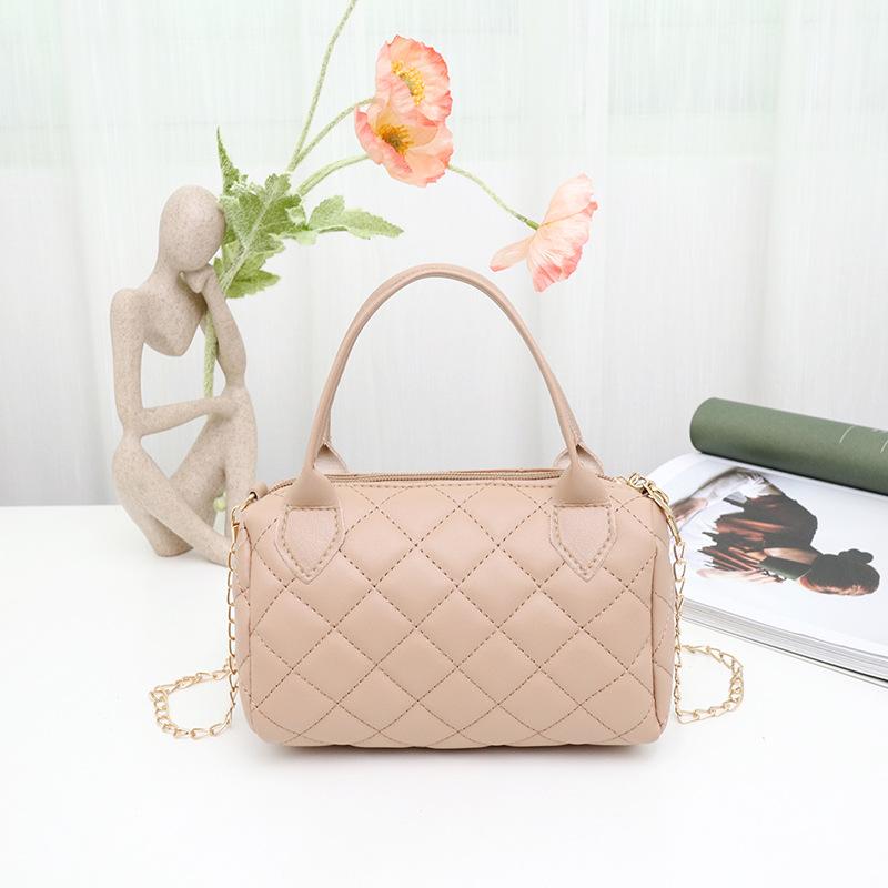 Rhombus Tragbare bestickte Tasche Damentasche Damen Casual Messenger Bag khaki von Joom DACH