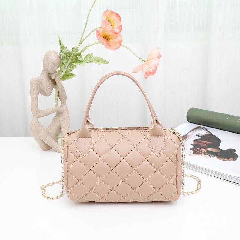 Rhombus Tragbare bestickte Tasche Damentasche Damen Casual Messenger Bag khaki von Joom DACH