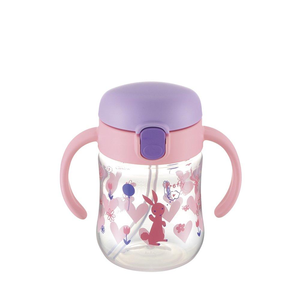 Richell Try Spout Mug 200ml Pink Neuer Trinkschnabel, der ab ca. 5 Monaten durch Saugen oder Kippen in 2 Richtungen getrunken werden kann rosa von Joom DACH