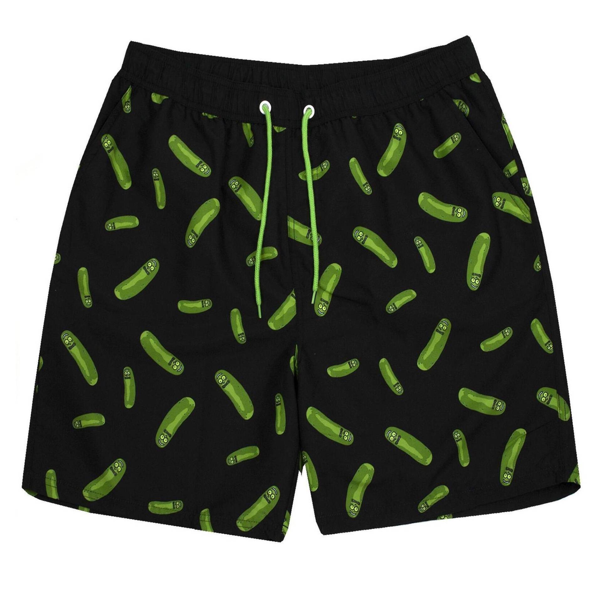 Rick And Morty Herren Pickle Rick Badeshorts L schwarz/grün von Joom DACH