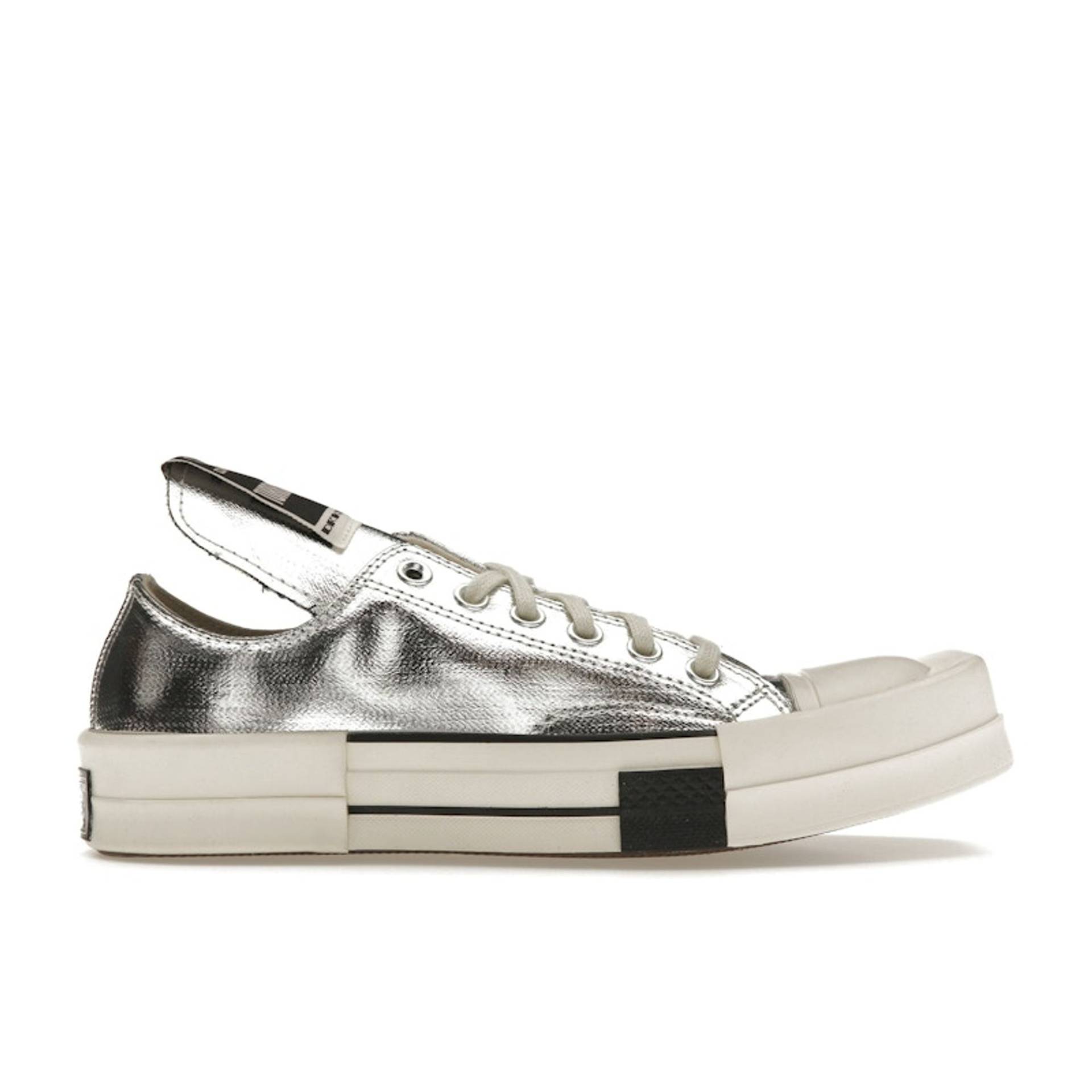 Rick Owens x Converse TURBODRK Chuck 70 Low Silver Lacquer Unisex Sneakers Egret Black A01292C 41.5 von Joom DACH
