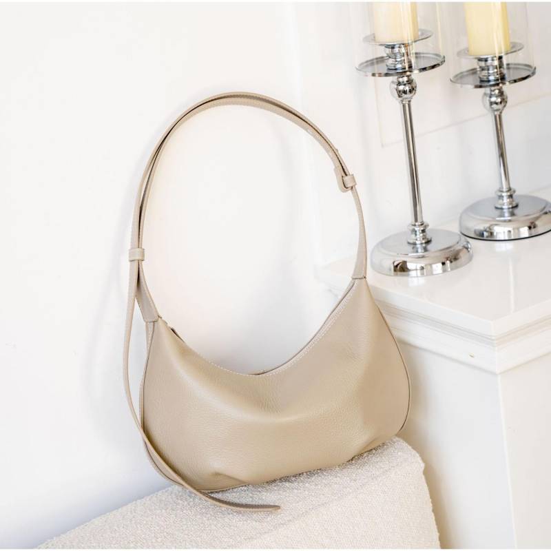 Rindsleder Damen Einzelne Schulter Umhängetasche Einfach Mehrfachfach Knödeltasche Große Kapazität Hübsches Mädchen Tante Muttertasche von Joom DACH