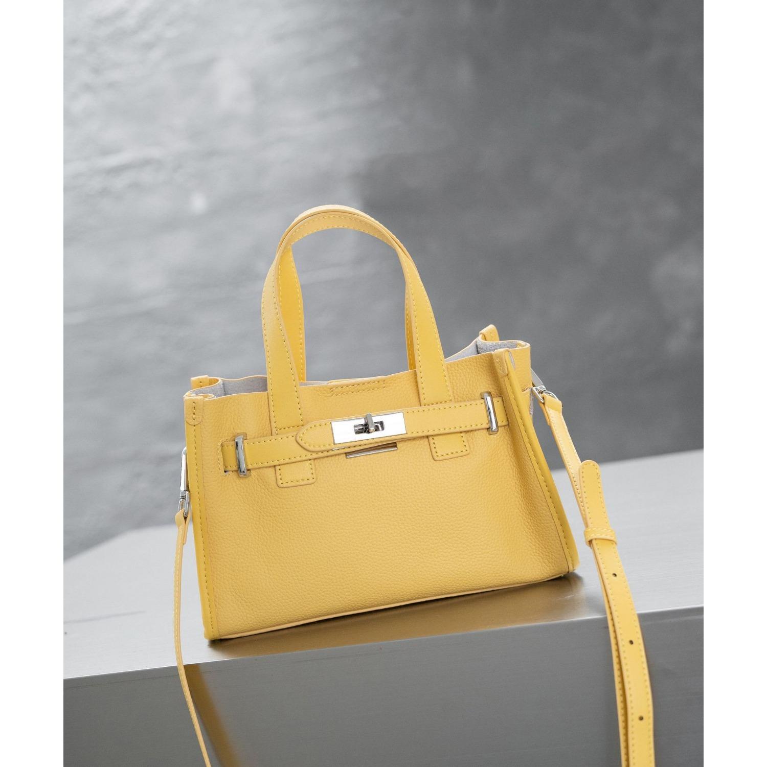 Rindsleder Damen Tasche Einzelne Schulter Umhängetasche Damen Tasche Modisch Große Kapazität Mutter und Kind Tasche Weiches Leder Echtes Leder gelb von Joom DACH