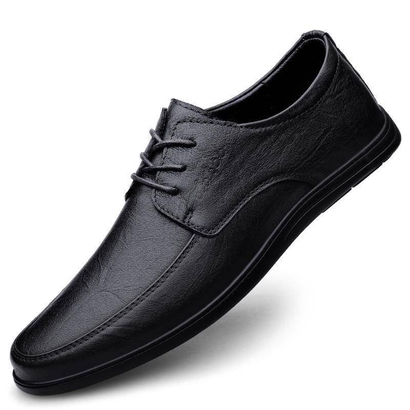 Rindsleder Freizeitschuhe Herren Lederschuhe Weiche Sohle Atmungsaktiv Handgefertigt Leichte Herrenschuhe Schnürschuhe Doudou Schuhe Herren Halbschuhe Herren 43 von Joom DACH