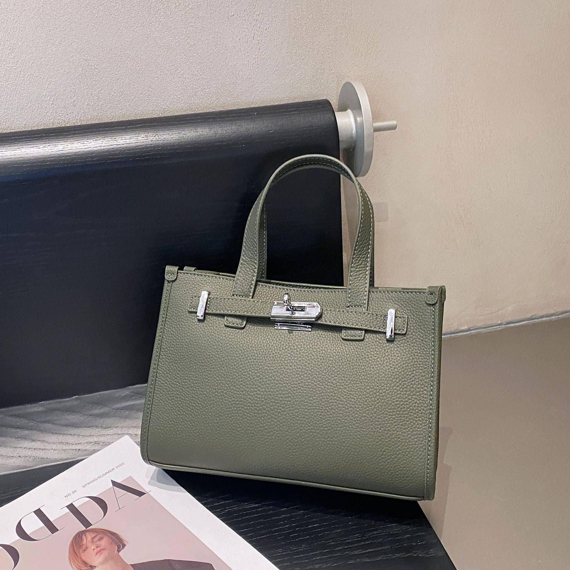 Rindsleder Tasche Umhängetasche Horizontal Shopping Handy Beliebt Mode Vielseitig Damen Einzelne Schulter Praktisch von Joom DACH