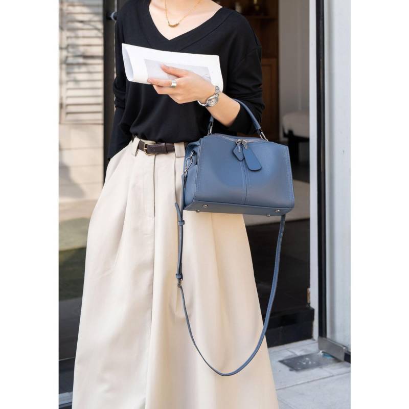 Rindsleder Tasche Umhängetasche Kissen Tasche Beliebt Mode Rein Damen Schulter Praktisch Tragbar Quadratische Tasche von Joom DACH