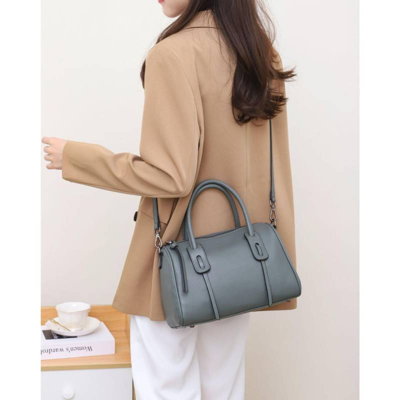 Rindsleder Tasche Umhängetasche Kissen Tasche Mode Damen Schulter Praktische Tragbare Weiche Ledertasche grün von Joom DACH