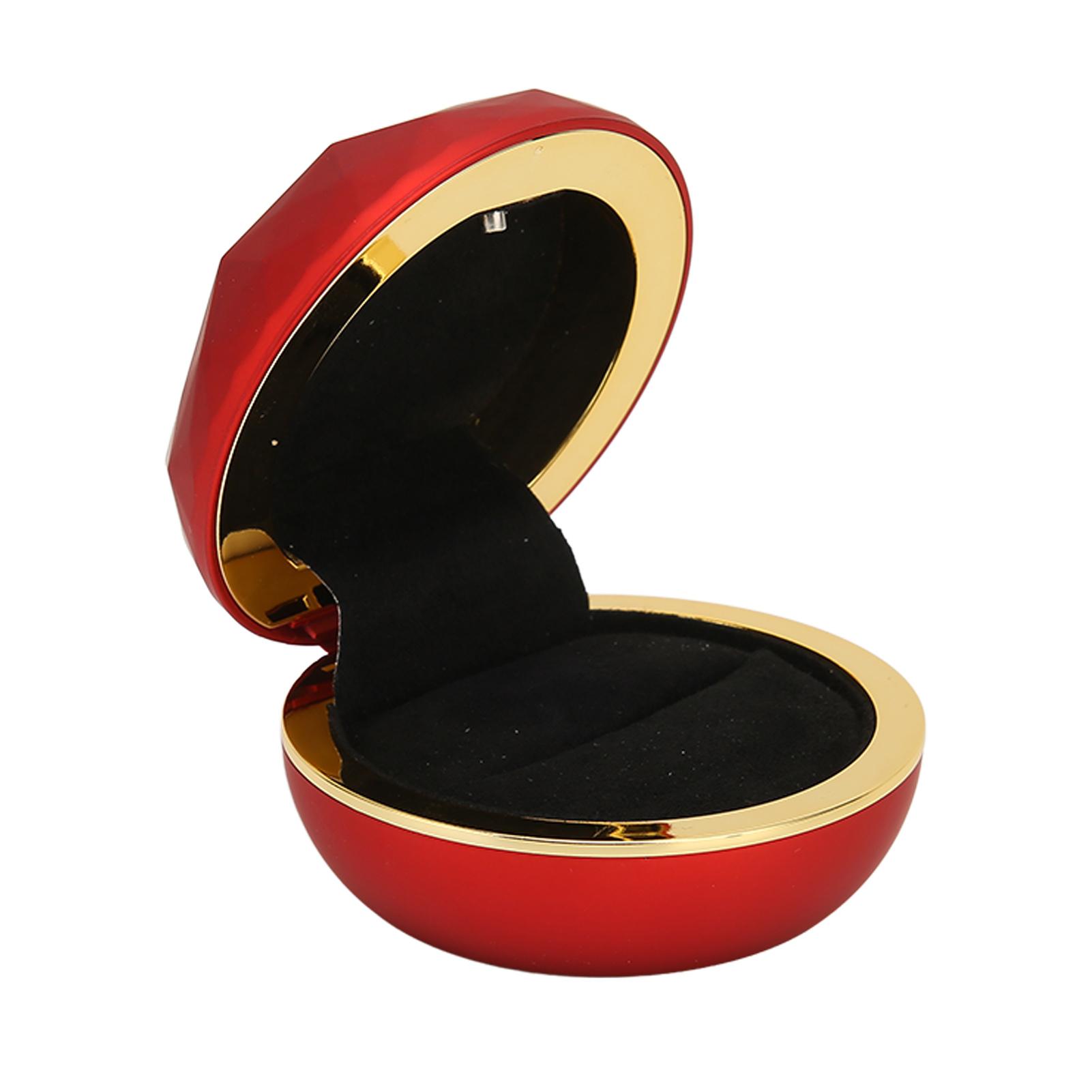 Ringbox Runde Form Schmuckausstellung Geschenk Aufbewahrungsbox Organizer mit LED-Licht für Heiratsantrag von Joom DACH