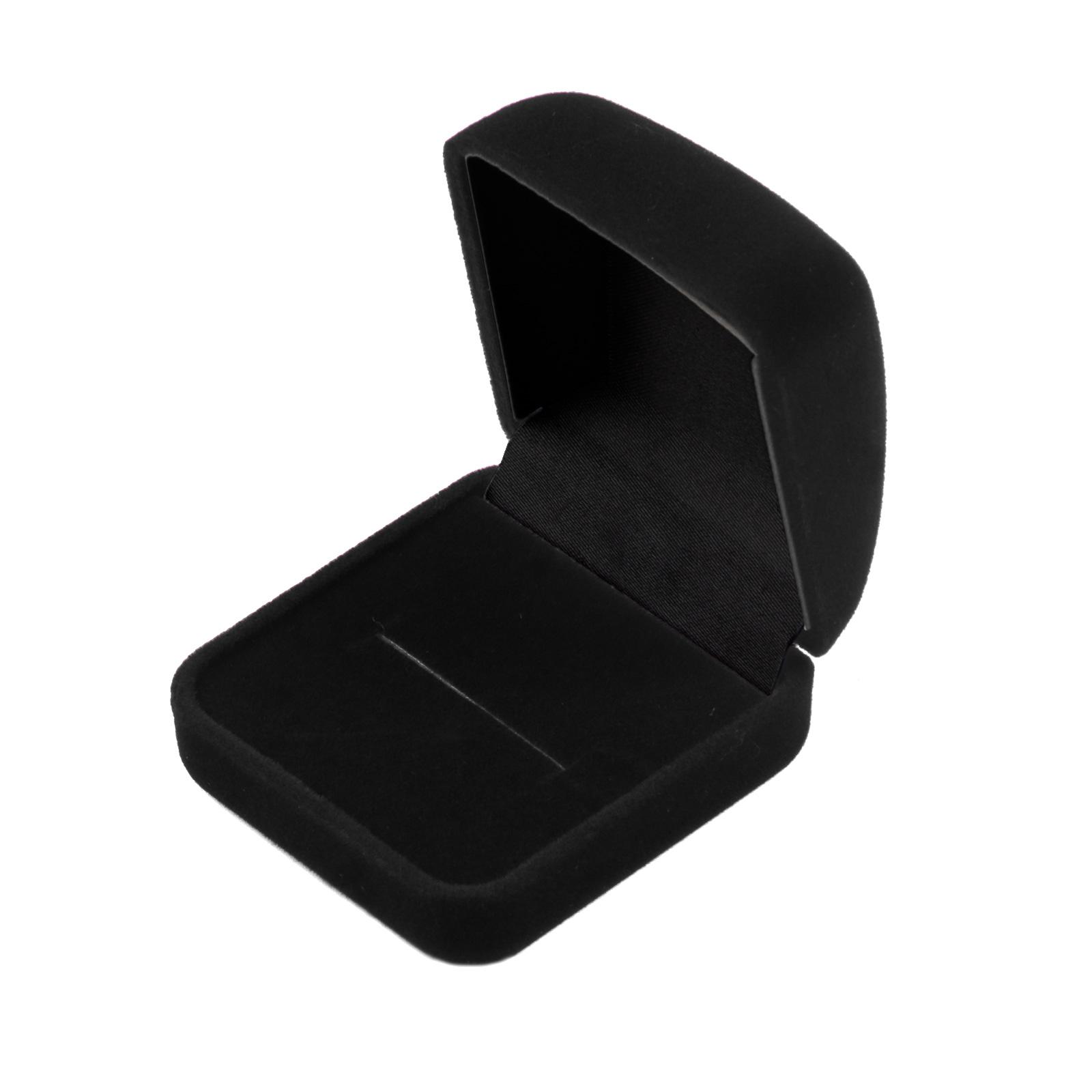 Ringschatulle aus Samt, kleine Schmuckschatulle aus Samt, für Verlobung, Hochzeit, Schmuck, Geschenkbox, Broschen-Organizer, leicht zu tragen 1 schwarz von Joom DACH