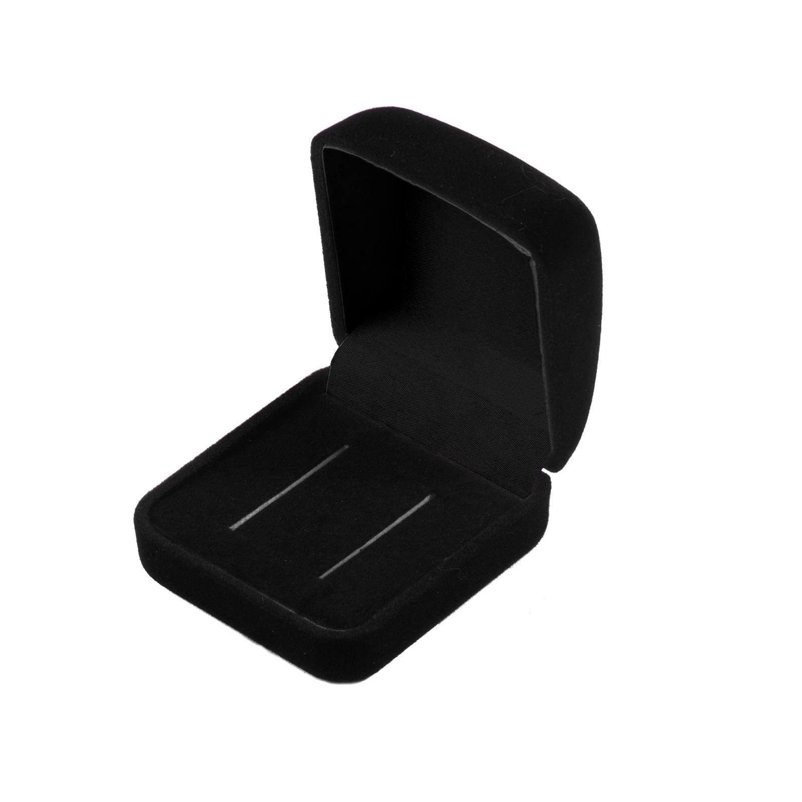Ringschatulle aus Samt, kleine Schmuckschatulle aus Samt, für Verlobung, Hochzeit, Schmuck, Geschenkbox, Broschen-Organizer, leicht zu tragen 2 schwarz von Joom DACH