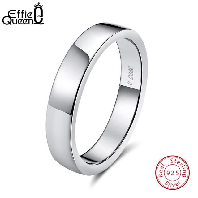 Rinntin 925 Sterling Silber Damen-Fingerringe, poliert, rund, schlicht, Ehering, Verlobung, weiblich, Schmuck, kostenlos gravierbar 8 von Joom DACH