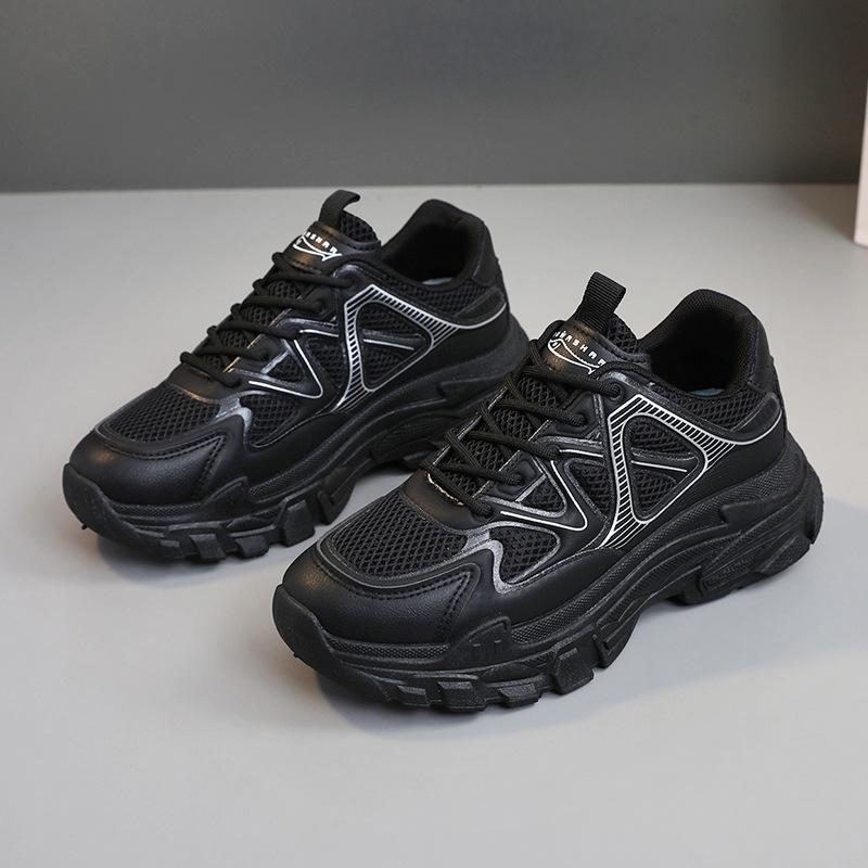 Rm1812 Neue Dad-Schuhe Damen Frühling/Sommer Höhenvergrößernd Atmungsaktiv Plateau Mesh-Oberfläche Weiße Schuhe Allround-Damen 37 von Joom DACH