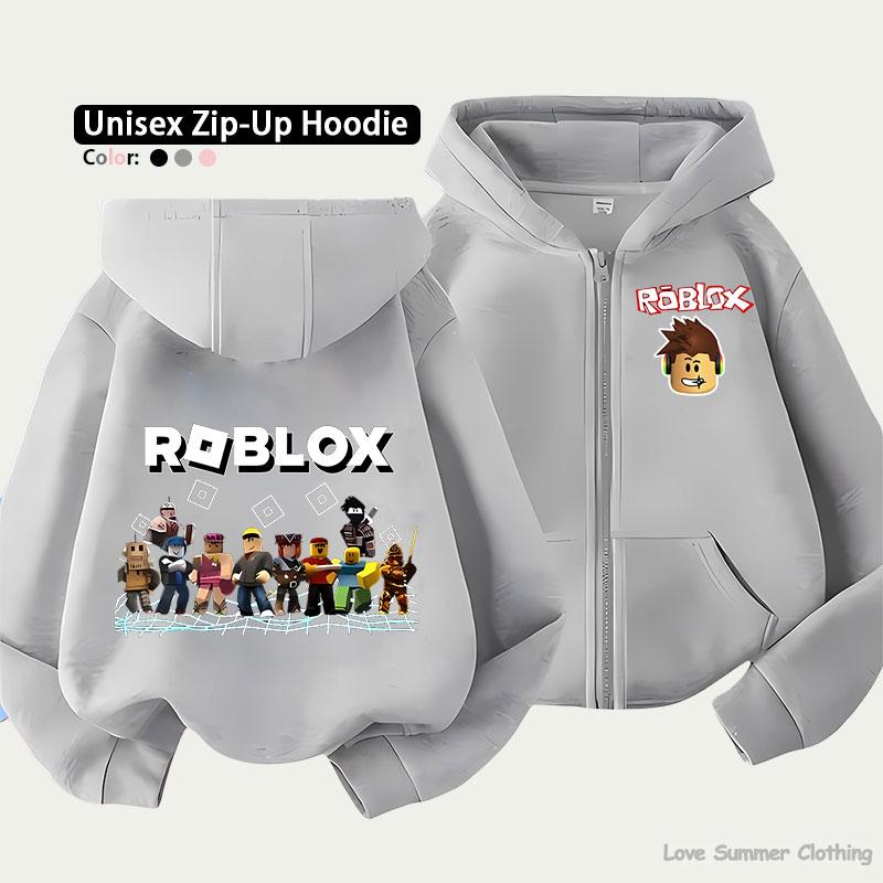 Roblox Kinder Zip-Hoodie für Kinder im Alter von 4-14 Jahren Mehrere Musteroptionen Unisex Leichte Zip-Jacke HD-Druck Leicht zu tragen Sportlicher und lässiger Stil Polyester 130 von Joom DACH