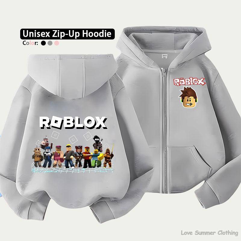 Roblox Kinder Zip-Hoodie für Kinder im Alter von 4-14 Jahren Mehrere Musteroptionen Unisex Leichte Zip-Jacke HD-Druck Leicht zu tragen Sportlicher und lässiger Stil Polyester 130 von Joom DACH
