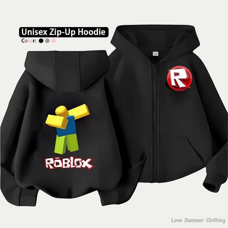 Roblox Kinder Zip-Hoodie für Kinder im Alter von 4-14 Jahren Mehrere Musteroptionen Unisex Leichte Zip-Jacke HD-Druck Leicht zu tragen Sportlicher und lässiger Stil Polyester 140 von Joom DACH