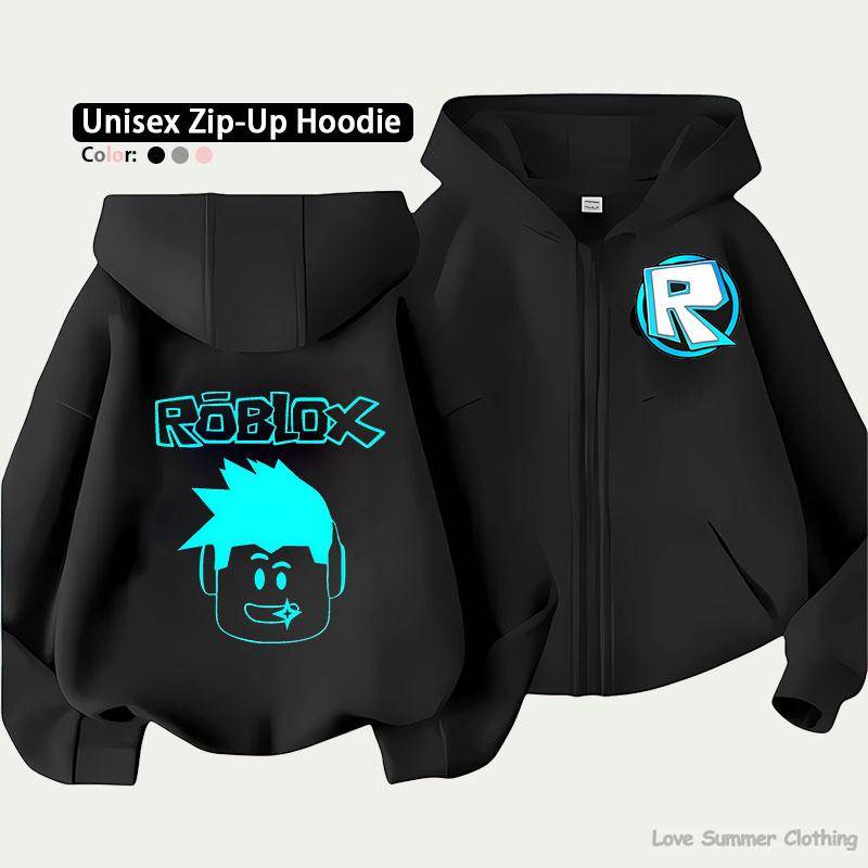Roblox Kinder Zip-Hoodie für Kinder im Alter von 4-14 Jahren Mehrere Musteroptionen Unisex Leichte Zip-Jacke HD-Druck Leicht zu tragen Sportlicher und lässiger Stil Polyester 140 von Joom DACH