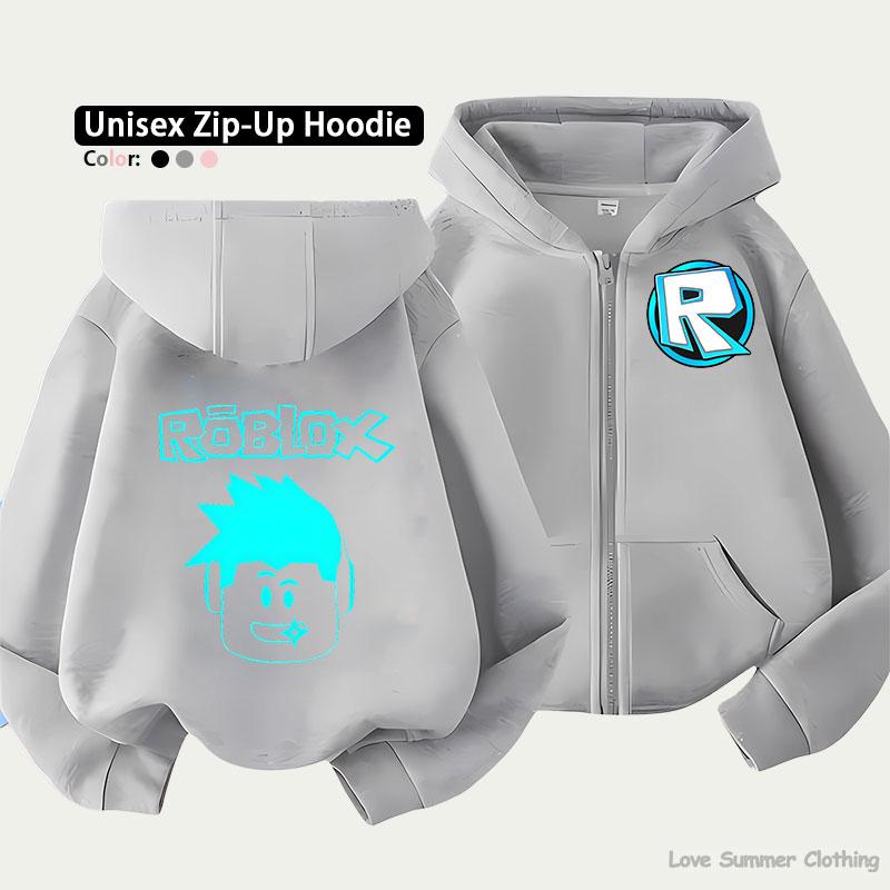 Roblox Kinder Zip-Hoodie für Kinder im Alter von 4-14 Jahren Mehrere Musteroptionen Unisex Leichte Zip-Jacke HD-Druck Leicht zu tragen Sportlicher und lässiger Stil Polyester 140 von Joom DACH