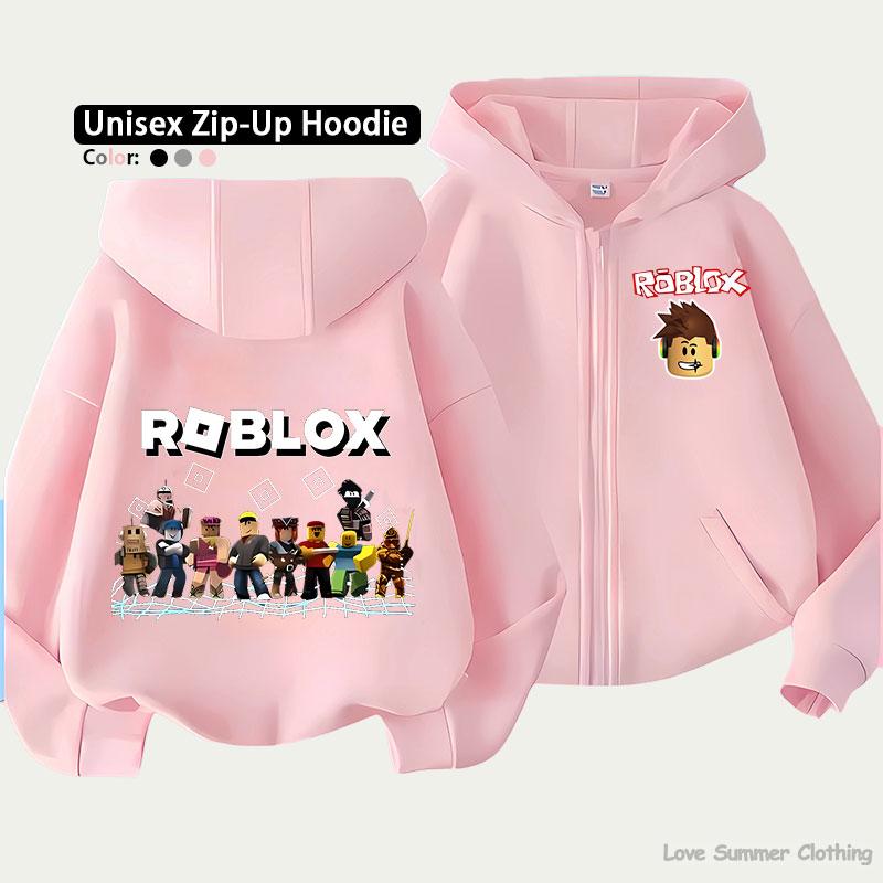 Roblox Kinder Zip-Hoodie für Kinder im Alter von 4-14 Jahren Mehrere Musteroptionen Unisex Leichte Zip-Jacke HD-Druck Leicht zu tragen Sportlicher und lässiger Stil Polyester 140 von Joom DACH
