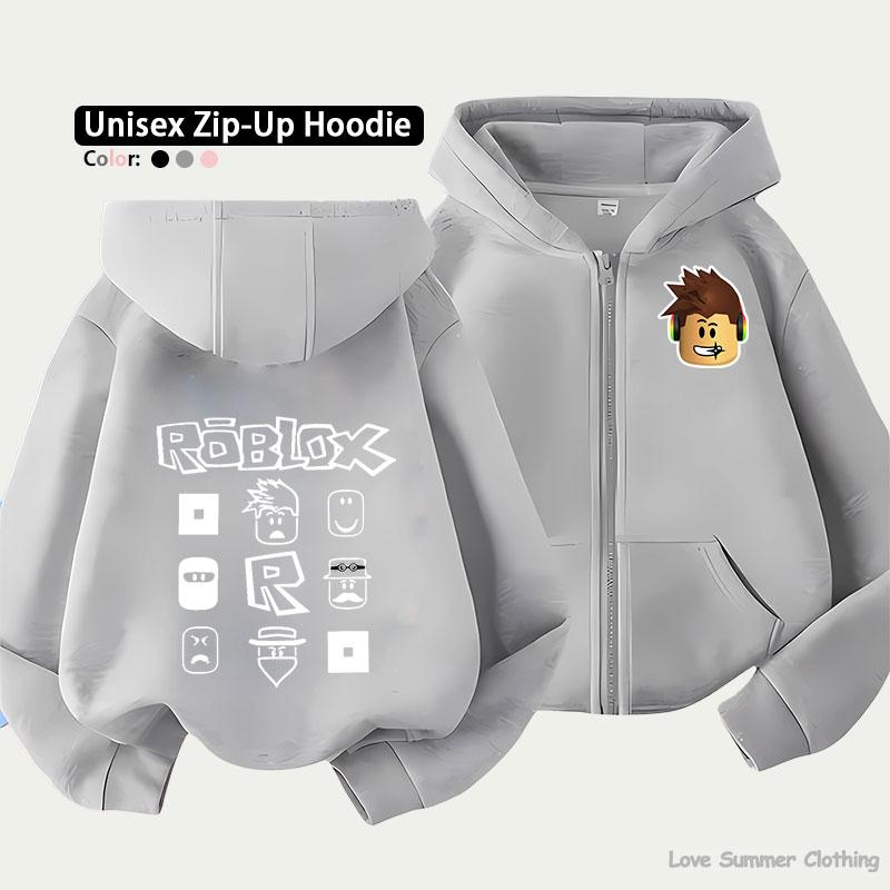 Roblox Kinder Zip-Hoodie für Kinder im Alter von 4-14 Jahren Mehrere Musteroptionen Unisex Leichte Zip-Jacke HD-Druck Leicht zu tragen Sportlicher und lässiger Stil Polyester 140 von Joom DACH