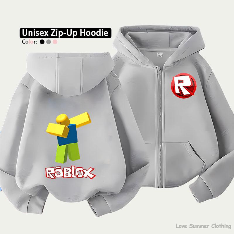 Roblox Kinder Zip-Hoodie für Kinder im Alter von 4-14 Jahren Mehrere Musteroptionen Unisex Leichte Zip-Jacke HD-Druck Leicht zu tragen Sportlicher und lässiger Stil Polyester 140 von Joom DACH