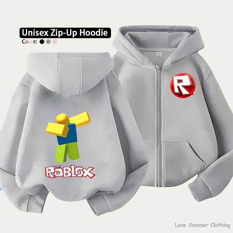 Roblox Kinder Zip-Hoodie für Kinder im Alter von 4-14 Jahren Mehrere Musteroptionen Unisex Leichte Zip-Jacke HD-Druck Leicht zu tragen Sportlicher und lässiger Stil Polyester 140 von Joom DACH