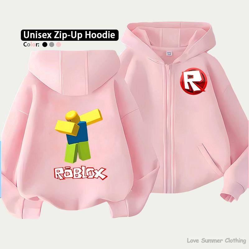 Roblox Kinder Zip-Hoodie für Kinder im Alter von 4-14 Jahren Mehrere Musteroptionen Unisex Leichte Zip-Jacke HD-Druck Leicht zu tragen Sportlicher und lässiger Stil Polyester 150 von Joom DACH