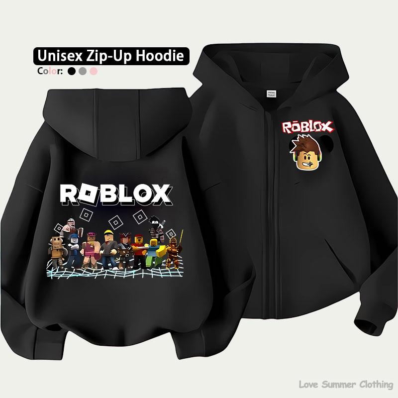Roblox Kinder Zip-Hoodie für Kinder im Alter von 4-14 Jahren Mehrere Musteroptionen Unisex Leichte Zip-Jacke HD-Druck Leicht zu tragen Sportlicher und lässiger Stil Polyester 160 von Joom DACH