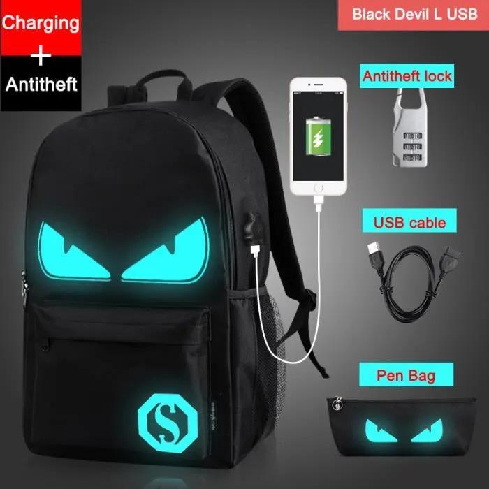 Roblox Spiel Herren Rucksack mit USB-Ladeanschluss, Laptop-Tasche mit großem Fassungsvermögen One Size von Joom DACH