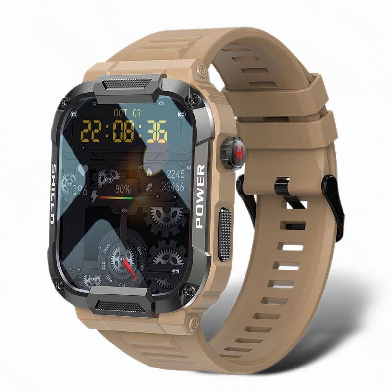 Robuste Militär Smart Uhr Männer Für Xiaomi Android Ios Ftiness Uhren Ip68 Wasserdichte 1,85'' Bluetooth Anruf Smartwatch 2023 Neue Silica gel gelb von Joom DACH