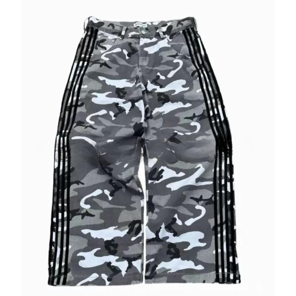 RogueWave Y2K Baggy Jeans Hohe Qualität Bestickt Gestreift Harajuku Jogginghose Herren Damen Hip Hop Streetwear Lässige Weitbeinige Denimhosen M von Joom DACH