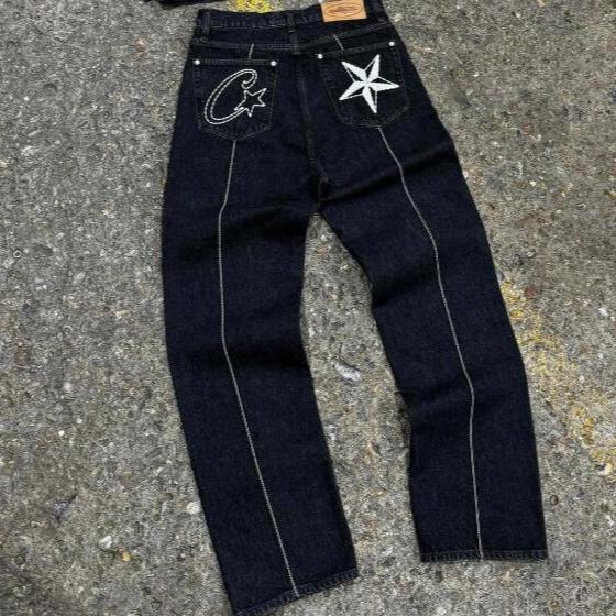 RogueWave Y2k Street Jeans für Männer und Frauen Mode Lässig Paarjeans XL von Joom DACH