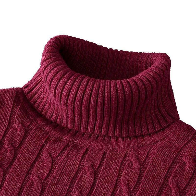 Rollkragen-Strickpullover für Herren im Slim Fit – Kollektion Herbst/Winter 2023 XXXL 70-80KG claret Rollkragen-Strickpullover für Herren im Slim Fit – Kollektion Herbst/Winter 2023 XXXL 70-80KG claret von Joom DACH