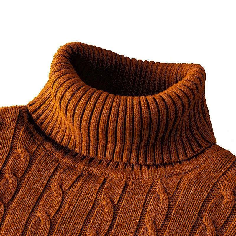 Rollkragen-Strickpullover für Herren im Slim Fit – Kollektion Herbst/Winter 2023 XXXL 70-80KG von Joom DACH