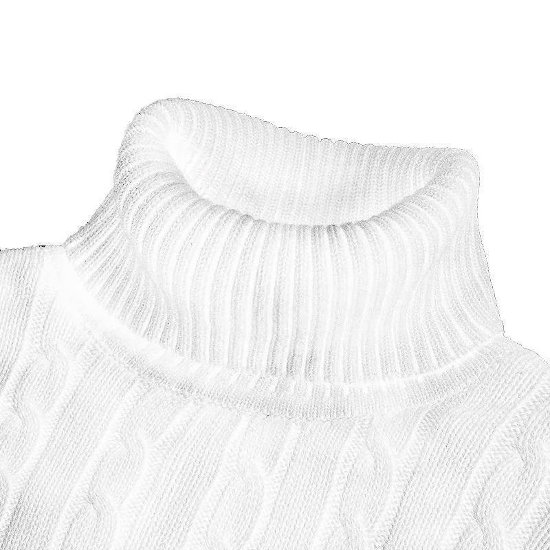 Rollkragen-Strickpullover für Herren im Slim Fit – Kollektion Herbst/Winter 2023 XXXL 70-80KG weiß von Joom DACH