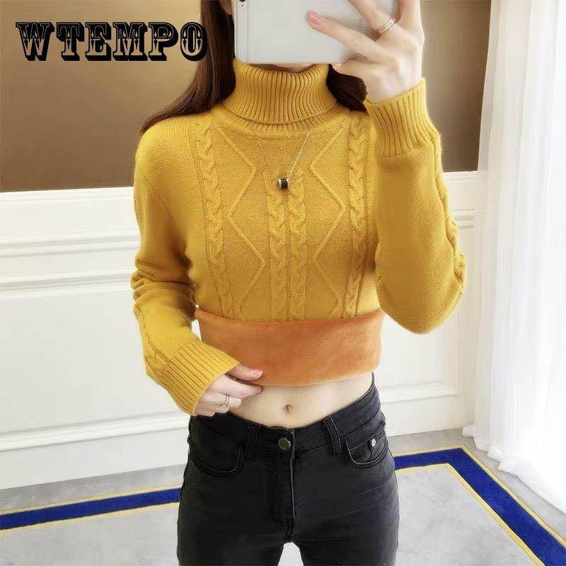 Rollkragenpullover Damen Herbst- und Wintermode Slim Pullover Große Größe Kalt Warm Pullover S von Joom DACH