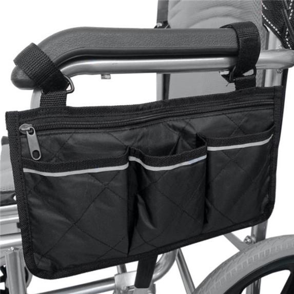 Rollstuhl-Seitentasche, tragbare Armlehnentasche, Organizer-Tasche, Hängetasche für Kinderwagen, Aufbewahrungstaschen mit großer Kapazität schwarz Rollstuhl-Seitentasche, tragbare Armlehnentasche, Organizer-Tasche, Hängetasche für Kinderwagen, Aufbewahrungstaschen mit großer Kapazität schwarz von Joom DACH