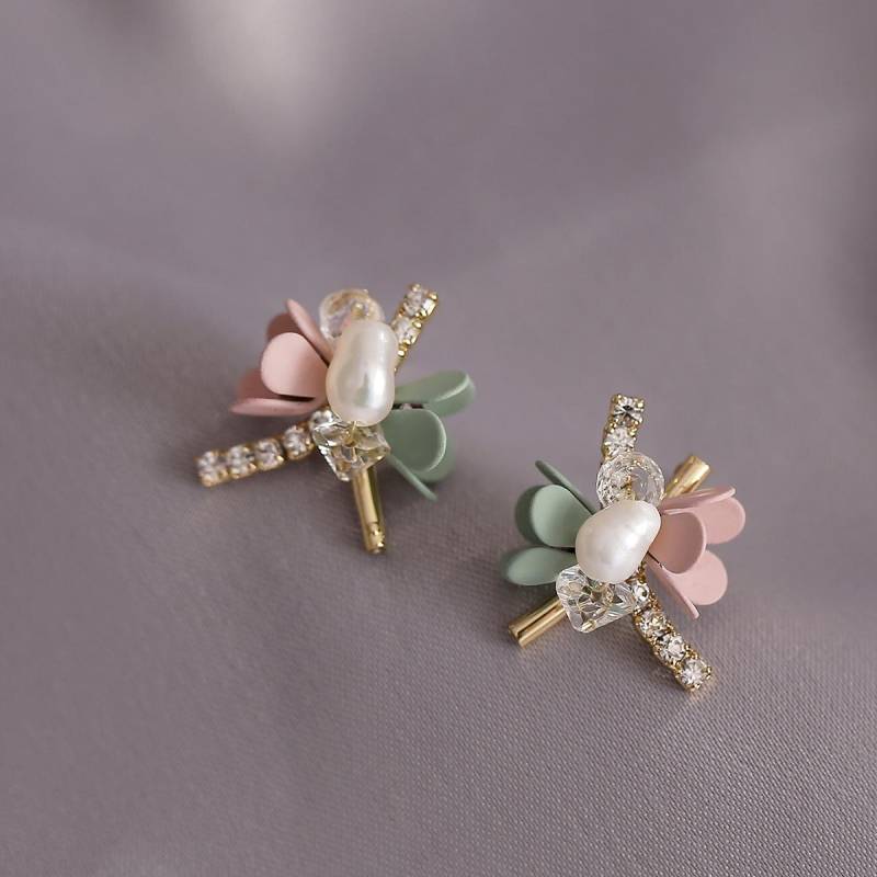 Romantische Multi-Element Süße Blumen Gold Farbe Ohrringe Zubehör Für Koreanische Mode Schmuck Party Womans Mädchen von Joom DACH