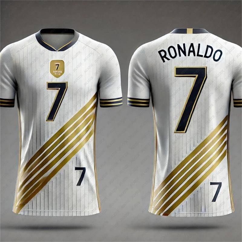 Ronaldo Nr. 7 Sport-Shirt für Kinder und Erwachsene, Sommer, Outdoor-Fußball, atmungsaktives T-Shirt, Lauf-Bodybuilding-Trainingstrikot, Kleidung S Ronaldo Nr. 7 Sport-Shirt für Kinder und Erwachsene, Sommer, Outdoor-Fußball, atmungsaktives T-Shirt, Lauf-Bodybuilding-Trainingstrikot, Kleidung S von Joom DACH
